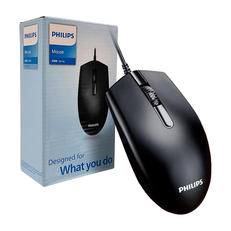 Mouse Philips Serie 2000 USB 1200DPI Negro Art.SPK7204B